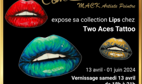 Candice Mack expose sa collection LIPS chez Two Aces Tattoo 