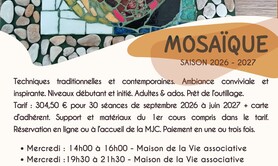 Mosaïque & Poésie - Les ateliers de Gabrielle - 2026-2027